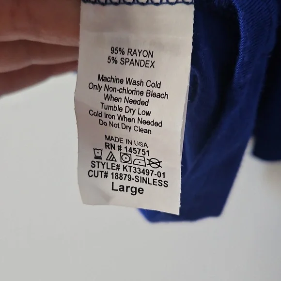 Francesca’s Royal Blue  sleeves Top Size L Brand New - Picture 5 of 5